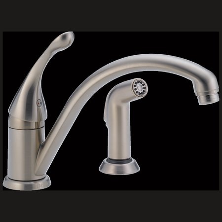 DELTA Collins Single Handle Kitchen Faucet with Spray 441-SS-DST